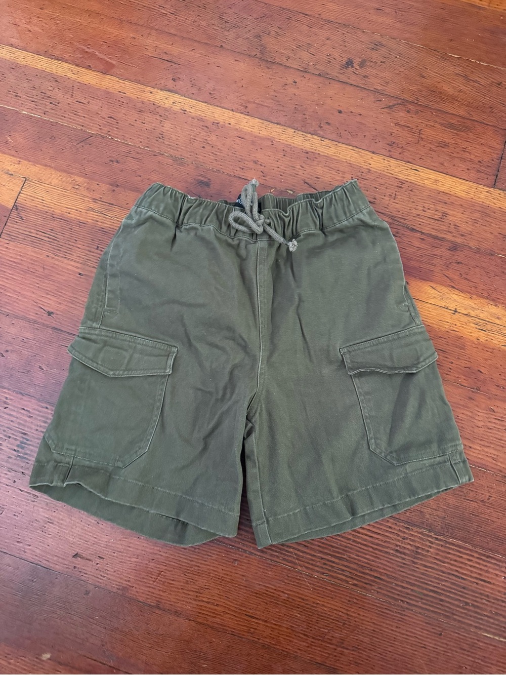 Boys Treasure & Bond Olive Drawstring Cargo Shorts